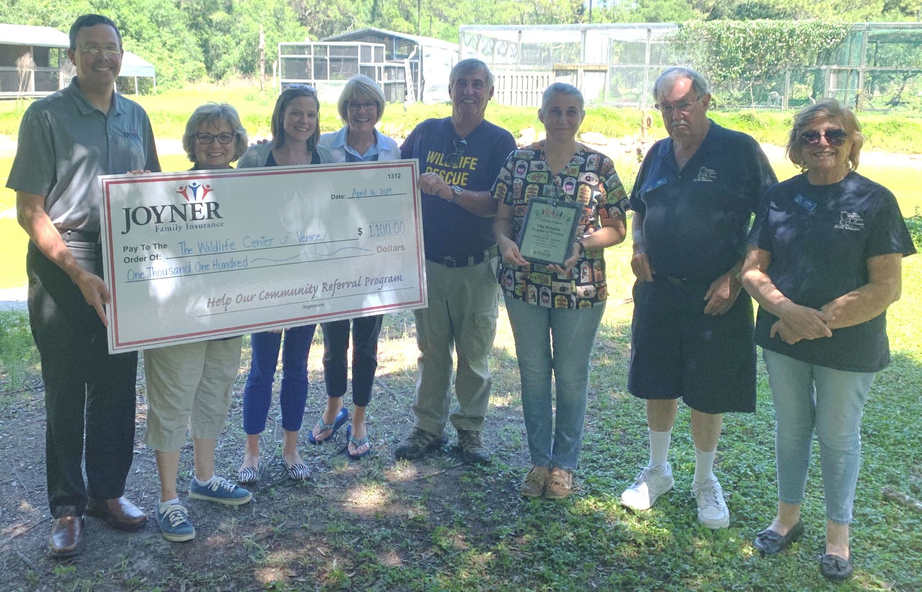 Wildlife Center receives Joyner donation